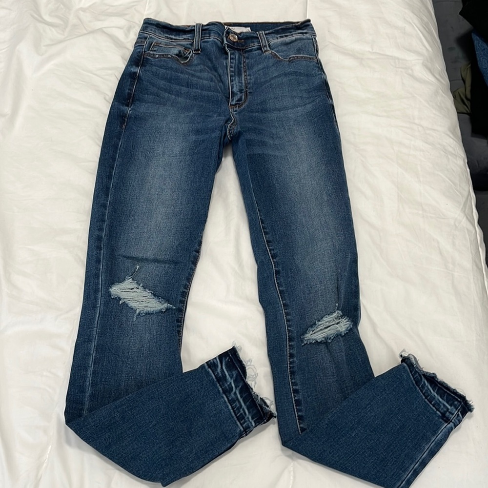 Garage high rise ripped knee jeggings